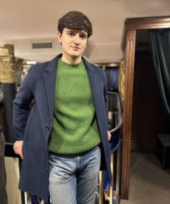 Uomo GHIGLINO 1893 | Cappotto Paul Corto Tasca A Filo Verde Loden