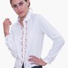 Donna GHIGLINO 1893 | Camicia Aurora Collo Rotondo E Abbottonatura Serpentina