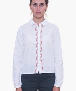 Donna GHIGLINO 1893 | Camicia Aurora Collo Rotondo E Abbottonatura Serpentina