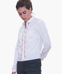 Donna GHIGLINO 1893 | Camicia Aurora Collo Rotondo E Abbottonatura Serpentina