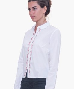 Donna GHIGLINO 1893 | Camicia Aurora Collo Rotondo E Abbottonatura Serpentina