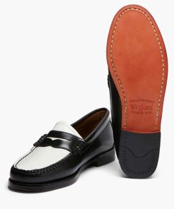 Donna GH BASS WEEJUNS | Gh Bass Penny Loafers Black & White