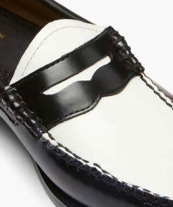 Donna GH BASS WEEJUNS | Gh Bass Penny Loafers Black & White