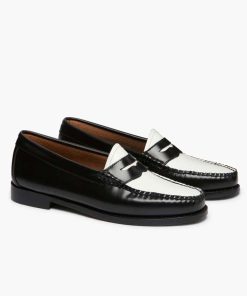 Donna GH BASS WEEJUNS | Gh Bass Penny Loafers Black & White