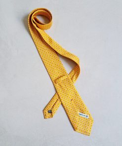 Uomo GHIGLINO 1893 | Cravatta Seta Foulard Giallo Fiorellino