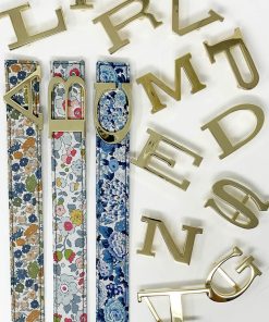 Accessori GHIGLINO 1893 | Cintura Alphabet Style Reversibile Liberty Fabrics/Blu