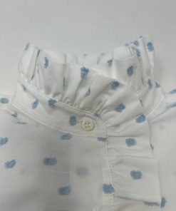 Donna GHIGLINO 1893 | Camicia Lulu Bianca Plumetis Celeste