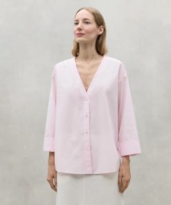 Donna ECOALF | Camicia Tani Sfondo Piega Rosa Baby