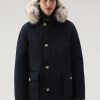 Uomo WOOLRICH | Giacca Woolrich Artic Detachable Fur Anorak Col Melton Blue