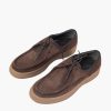 Uomo GHIGLINO 1893 | Bramante Shoes Suede Velour Brown