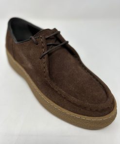 Uomo GHIGLINO 1893 | Bramante Shoes Suede Velour Brown