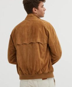 Uomo BARACUTA | Baracuta Harrington Suede Suede Tobacco