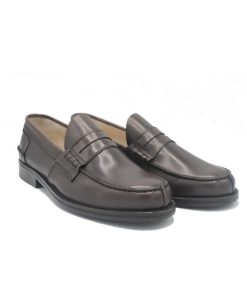 Uomo SAXONE OF SCOTLAND | Saxone Of Scotland Penny Loafer Pelle Marrone