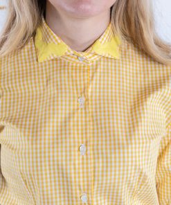 Donna GHIGLINO 1893 | Camicia Chloe Vichy Serpentina Gialla