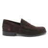 Uomo SAXONE OF SCOTLAND | Saxone Of Scotland Penny Loafer Scamosciato Marrone Scuro