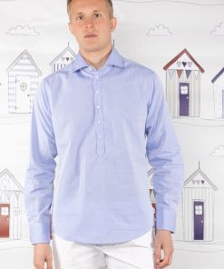 Uomo GHIGLINO 1893 | Camicia Polo Collo Francese Azzurro