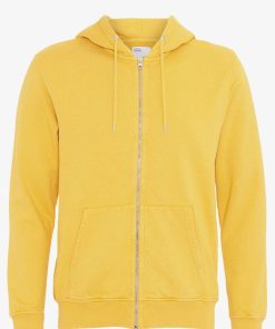 Uomo COLORFUL STANDARD | Colorful Standard Felpa Zip Cotone Organico Lemon Yellow