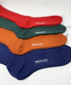 Uomo BRESCIANI | Bresciani Calze A Coste Pima Cotton