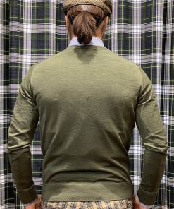 Uomo GHIGLINO 1893 | Maglione Girocollo Merinos Extrafine Militare