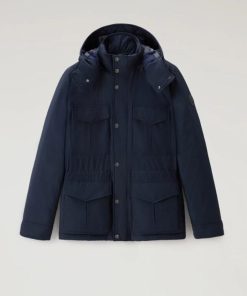 Uomo WOOLRICH | Giacca Woolrich Aleutian Field Jacket Col Melton Blue