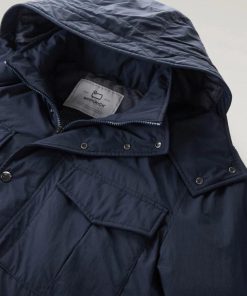 Uomo WOOLRICH | Giacca Woolrich Aleutian Field Jacket Col Melton Blue