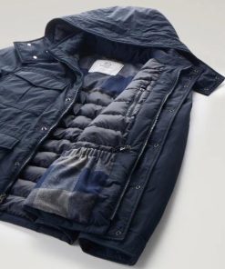 Uomo WOOLRICH | Giacca Woolrich Aleutian Field Jacket Col Melton Blue