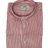 Uomo GHIGLINO 1893 | Camicia Collo Coreana Riga Rossa