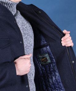 Uomo GHIGLINO 1893 | Field Jacket Harris Tweed Blu