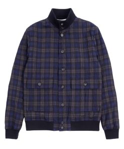 Uomo VALSTAR | Valstar Seersucker Navy Check