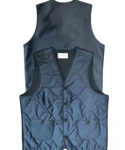 Uomo GHIGLINO 1893 | Gilet Carter Chesapeakes Trapuntato Blu