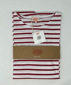 Uomo AMOUR LUX | Armour Lux Camicia Bretone Leggera Riga Rossa