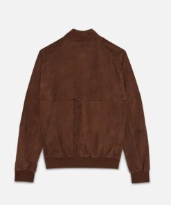 Uomo BARACUTA | Baracuta Harrington Suede Suede Chocolate