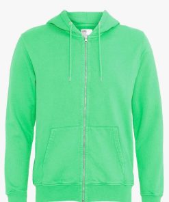 Uomo COLORFUL STANDARD | Colorful Standard Felpa Zip Cotone Organico Spring Green