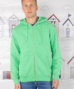 Uomo COLORFUL STANDARD | Colorful Standard Felpa Zip Cotone Organico Spring Green