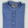 Donna GHIGLINO 1893 | Camicia Aline Collo Coreana Oxford Azzurro