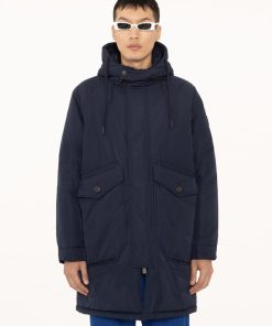 Uomo OOFWEAR | Parka Imbottitura Ecologica Blu Oofwear