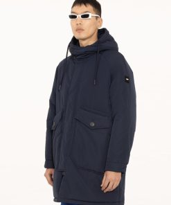 Uomo OOFWEAR | Parka Imbottitura Ecologica Blu Oofwear