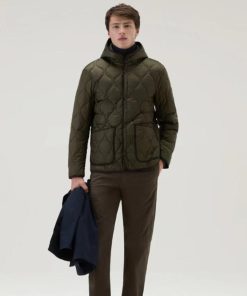 Uomo WOOLRICH | Giacca Woolrich 3In 1 Padded Coat Col. Melton Blue