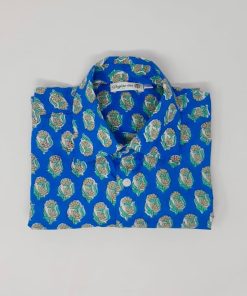 Uomo GHIGLINO 1893 | Camicia Jaipur Indian Print Bluette