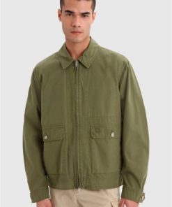 Uomo WOOLRICH | Woolrich Giacca Crew Cotone Ivy Green