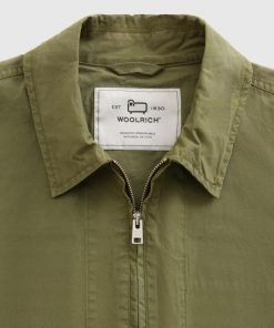 Uomo WOOLRICH | Woolrich Giacca Crew Cotone Ivy Green