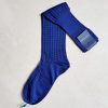 Uomo BRESCIANI | Bresciani Calze Quadretto Bluette Blu