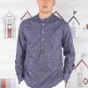 Uomo GHIGLINO 1893 | Camicia Serafino Blu Jeans