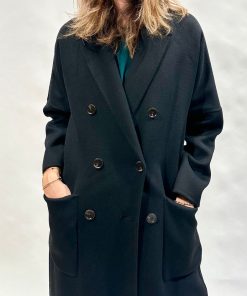 Donna GHIGLINO 1893 | Cappotto Audrey Doppiopetto Nero