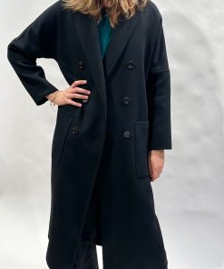 Donna GHIGLINO 1893 | Cappotto Audrey Doppiopetto Nero