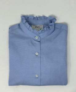 Donna GHIGLINO 1893 | Camicia Gughi Collo Rouches Fil A Fil