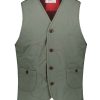 Uomo GHIGLINO 1893 | Gilet Carter Chesapeakes Militare Check