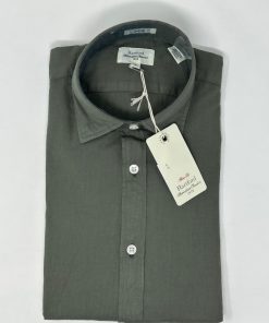 Uomo HARTFORD | Camicia Verde Militare Popeline Light