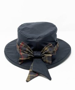 Accessori OXFORD BLUE | Cappello Cerato Impermeabile Con Fiocco Tartan