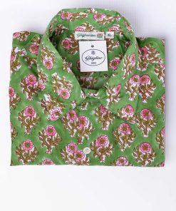 Uomo GHIGLINO 1893 | Camicia Jaipur Indian Print Verde